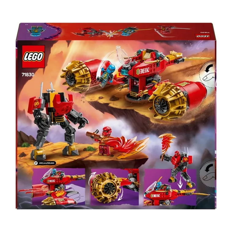 LEGO NINJAGO, Burzowy jeździec-mech Kaia, 71830