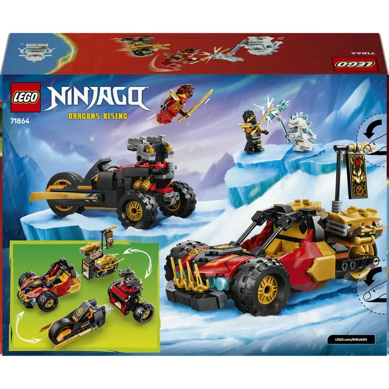 LEGO NINJAGO, Wielofunkcyjne pojazdy Kaia i Cole’a, 71864