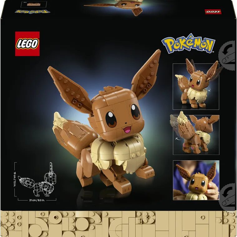 LEGO Pokémon, Eevee, gadżet z gry, zestaw dla dorosłych, 72151