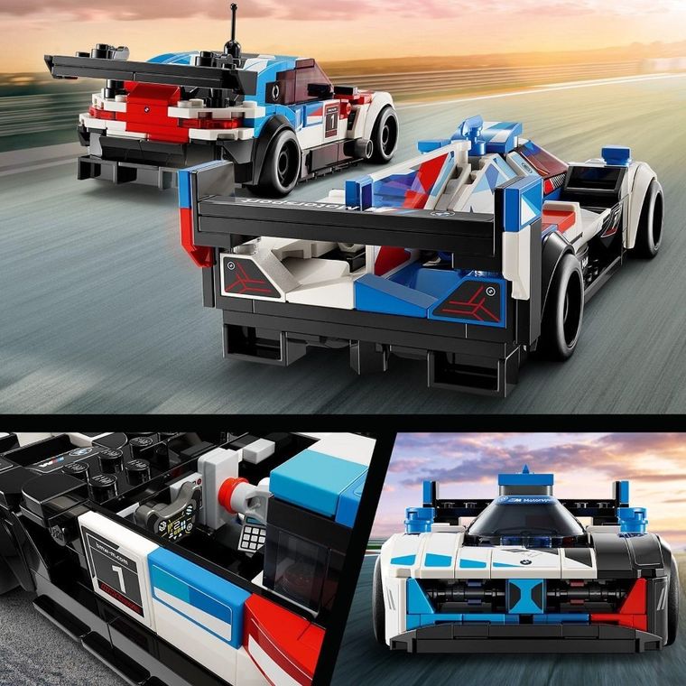 LEGO Speed Champions, Samochody wyścigowe BMW M4 GT3 & BMW M Hybrid V8, 76922