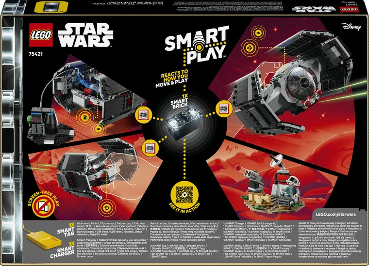 LEGO Star Wars, SMART Play: Myśliwiec TIE Dartha Vadera, 75421