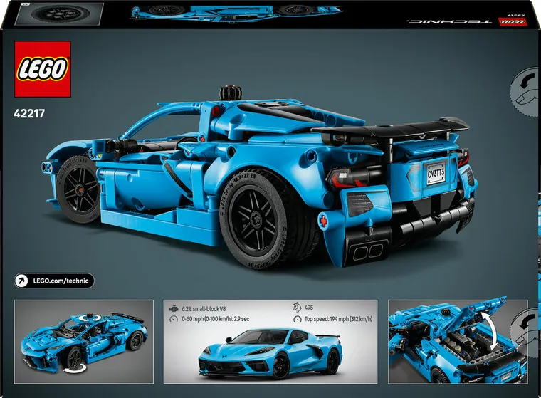 LEGO Technic, Niebieski Chevrolet Corvette Stingray, 42217