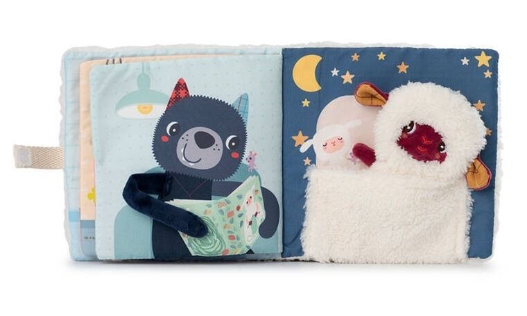 Lilliputiens, Dobranoc, Owieczka Yvon, książeczka aktywizująca z mini-przytulanką, 12m+