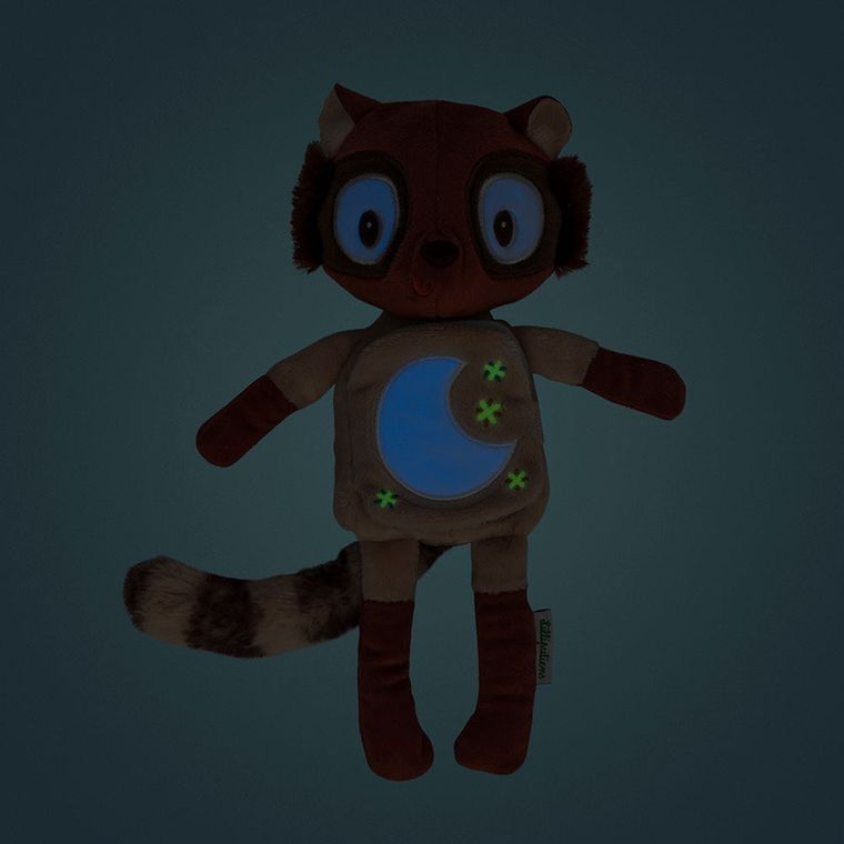 Lilliputiens, Lemur Elvis, przytulanka z książeczką, 6m+