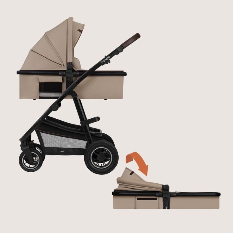 Lionelo, Amber Plus, wózek wielofunkcyjny, 2w1, beige sand