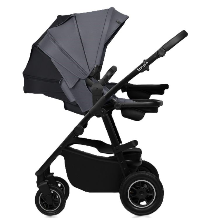 Lionelo, Amber Plus, wózek wielofunkcyjny 3w1, Grey Graphite