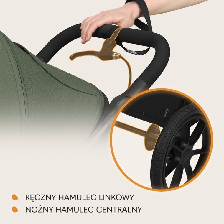 Lionelo, Azura, wózek spacerowy, Green forest