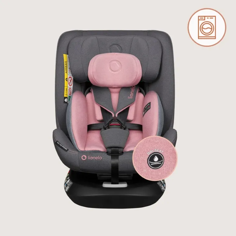 Lionelo, Bastiaan One, I-Size, fotelik samochodowy, Pink Rose, 40-150 cm