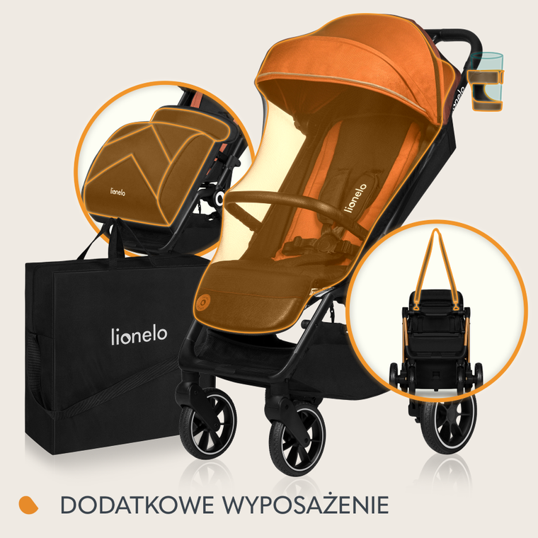 Lionelo, Cloe, wózek spacerowy, Brown Rust