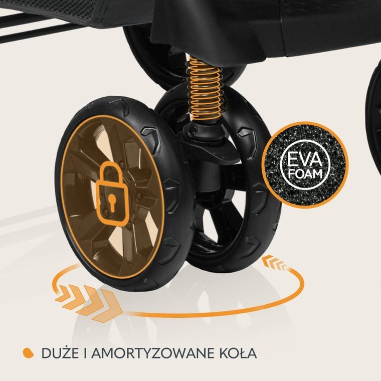 Lionelo, Emma Plus, wózek spacerowy, Forest Green