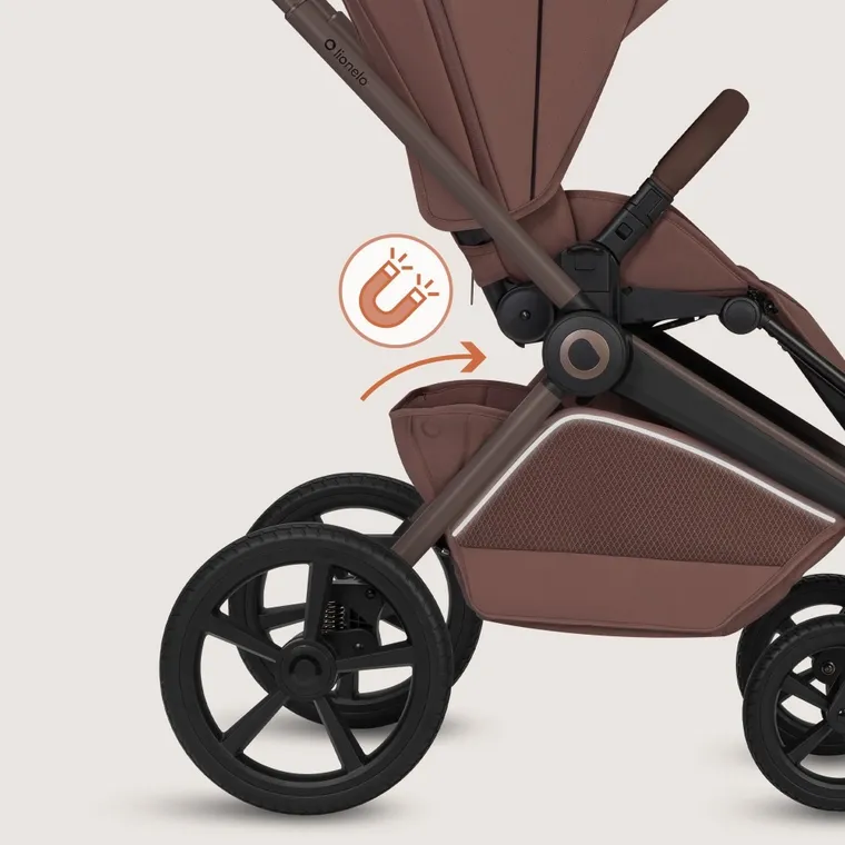 Lionelo, Freya, wózek wielofunkcyjny, składana gondola, 2w1, brown chocolate