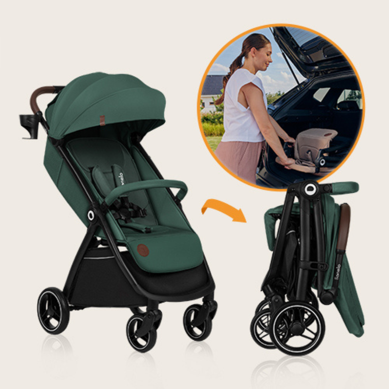 Lionelo, Ingrid, wózek spacerowy, Green Emerald