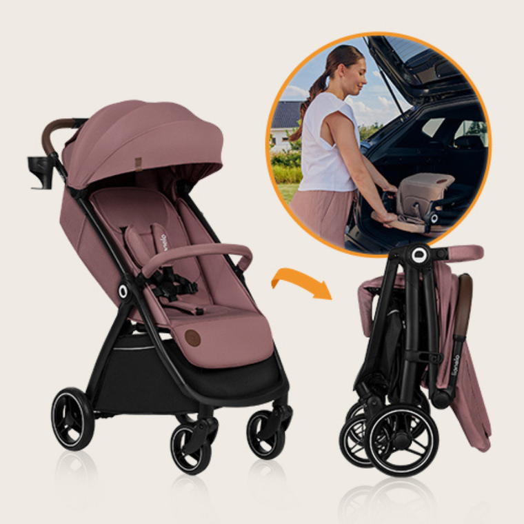 Lionelo, Ingrid, wózek spacerowy, Pink Mauve