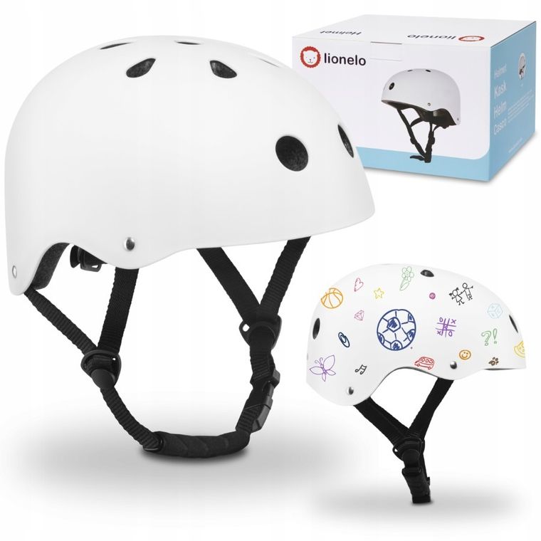 Lionelo, kask rowerowy, White