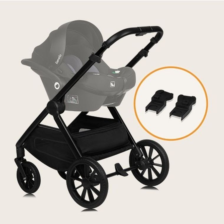 Lionelo, Layla, wózek wielofunkcyjny, 2w1, Black Onyx