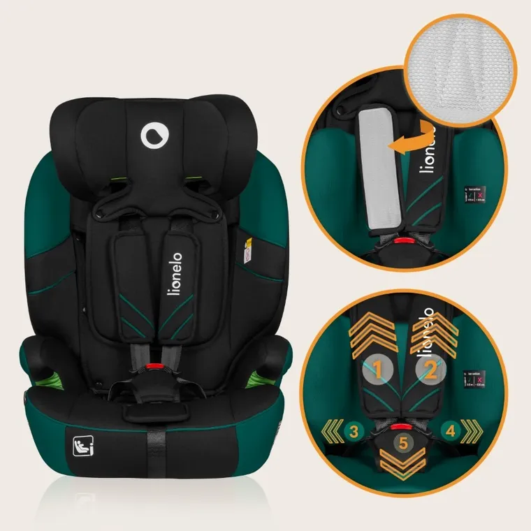 Lionelo, Levi One I-Size, fotelik samochodowy, Green Forest, 76-150 cm