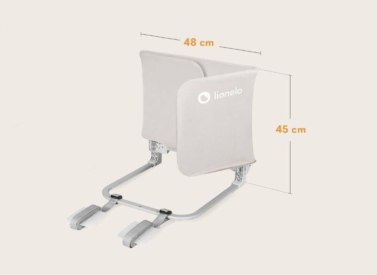 Lionelo, Lora, barierka ochronna do łóżka, Beige Sand