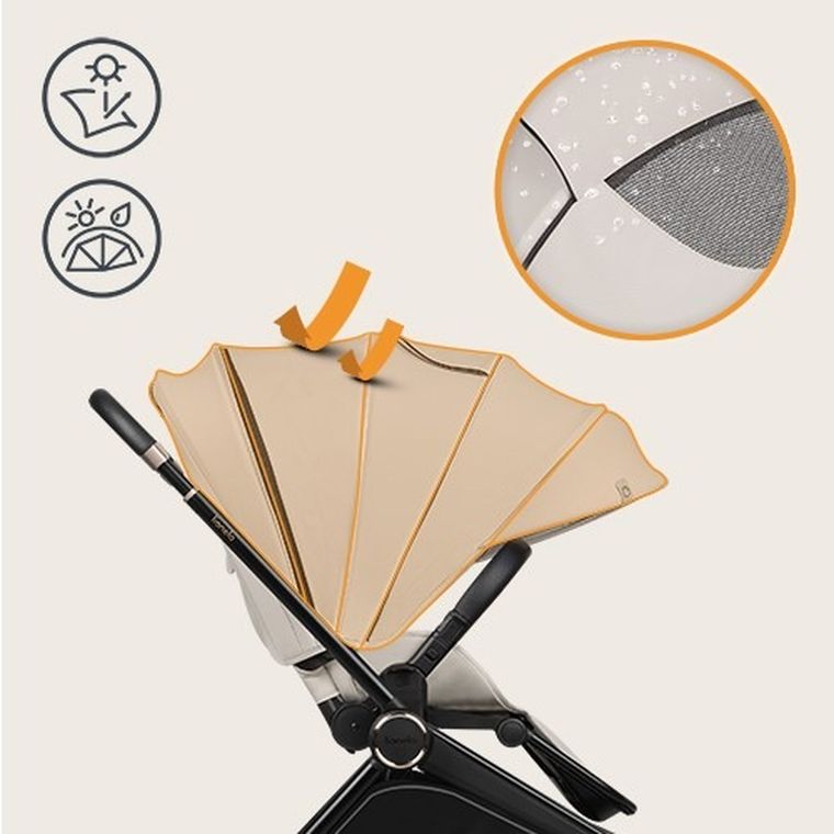 Lionelo, Mika Plus, wózek wielofunkcyjny, 2w1, Beige Sand