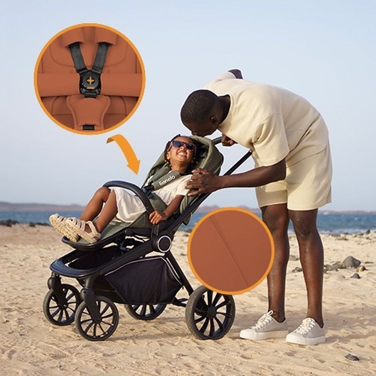 Lionelo, Mika Plus, wózek wielofunkcyjny, 2w1, Brown Rust