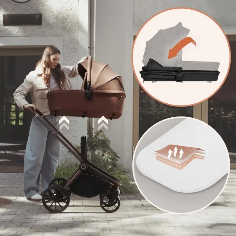 Lionelo, Mika Plus, wózek wielofunkcyjny 3w1, Black Onyx