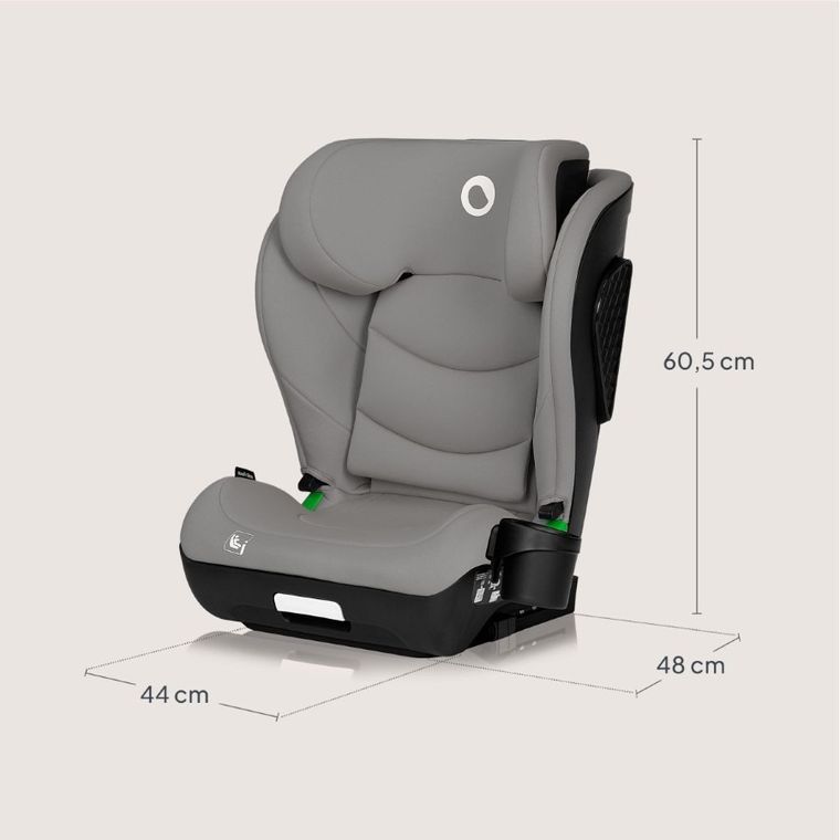 Lionelo, Neal, fotelik samochodowy, i-Size, Grey Concrete, 100-150 cm