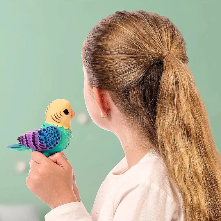 Little Live Pets, Mój Prawdziwy Ptaszek, Indie, ćwierkający ptaszek w klatce, zabawka interaktywna, niebieski