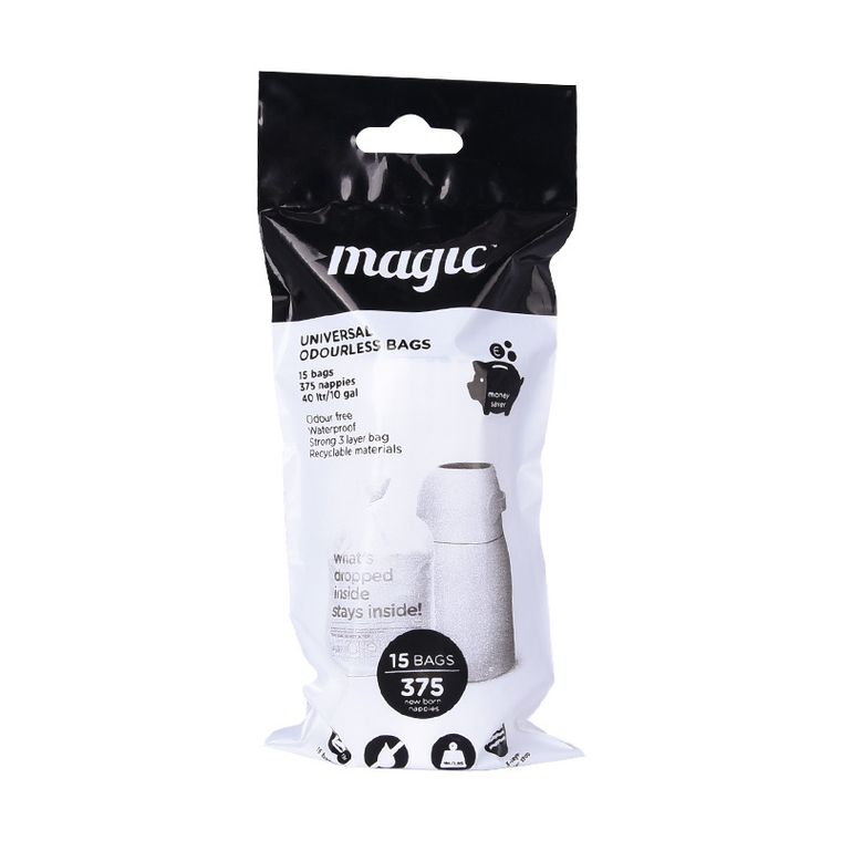 Magic, pojemnik na pieluchy, niebieski + worki