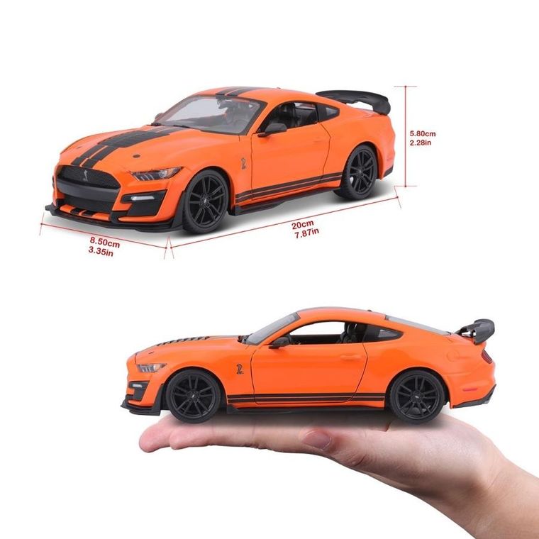 Maisto, 2020 Mustang Shelby GT500, model pojazdu, pomarańczowy, 1:24