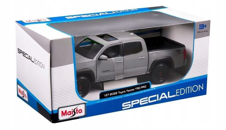 Maisto, Toyota Tacoma TRD Pro, model kolekcjonerski, szary, 1:27