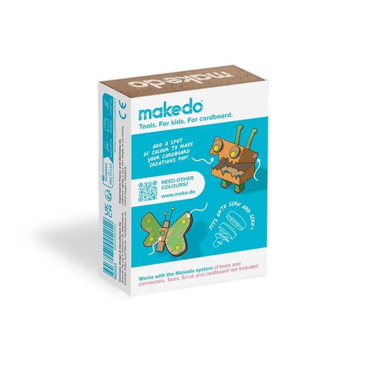 Makedo, Scru-Dot, ozdobne nakładki na śrubki, Wild Things, 36 elementów