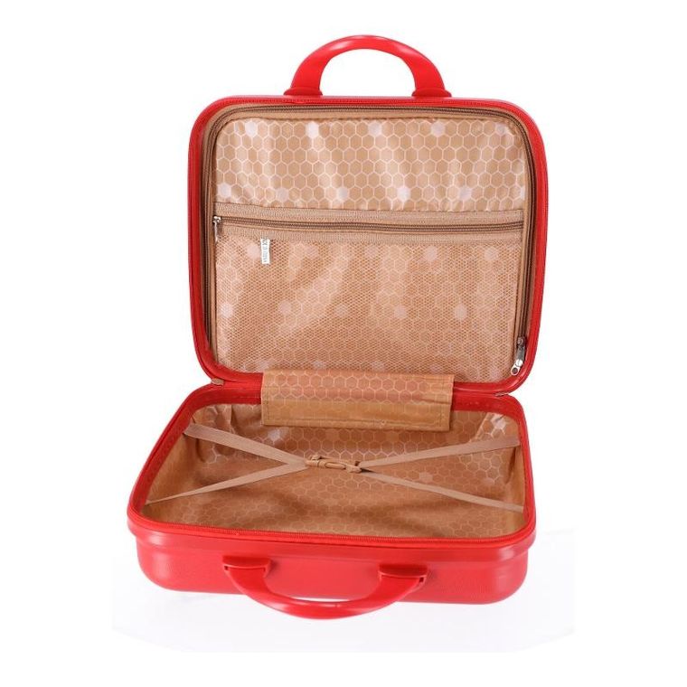 Mała walizka, kosmetyczka podróżna, czerwona