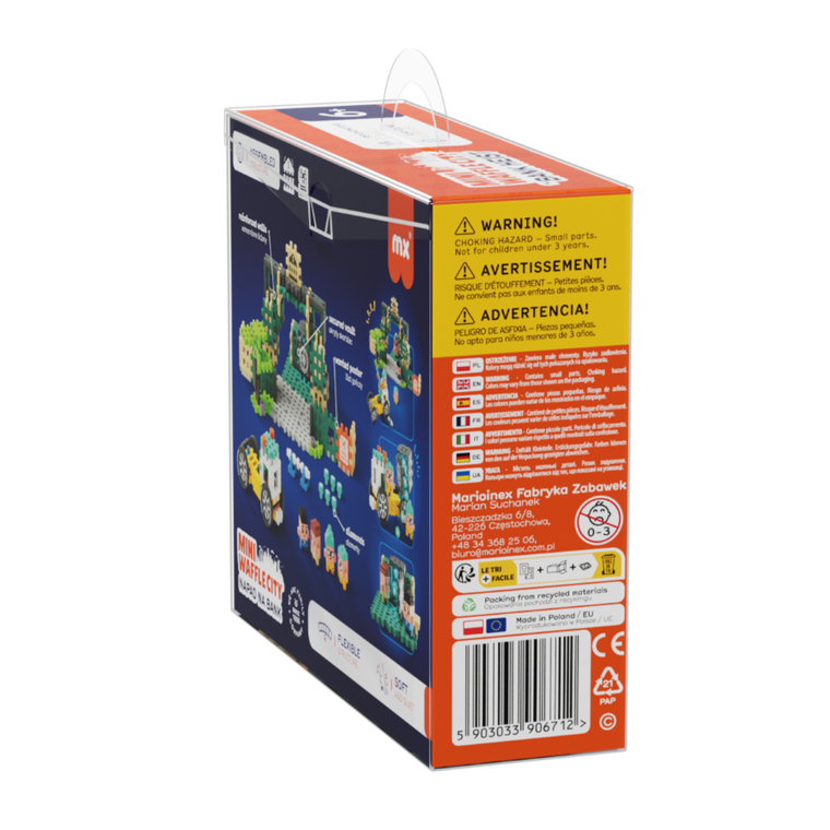 Marioinex, Mini Waffle, City, Napad Na Bank, klocki konstrukcyjne, 148 elementów