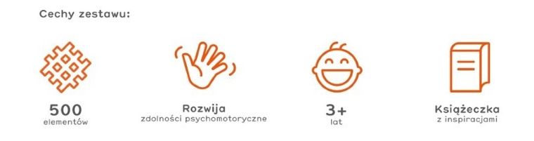 Marioinex, Mini Waffle, klocki konstrukcyjne, 500 elementów