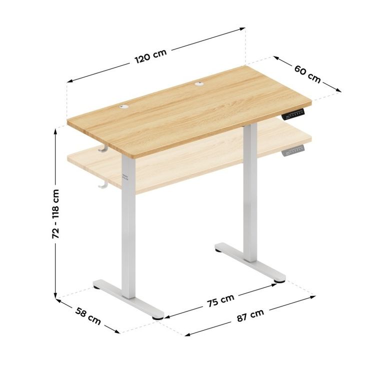 Mark Adler, Leader 6.9 Craft, biurko elektryczne, regulowane, 120 cm