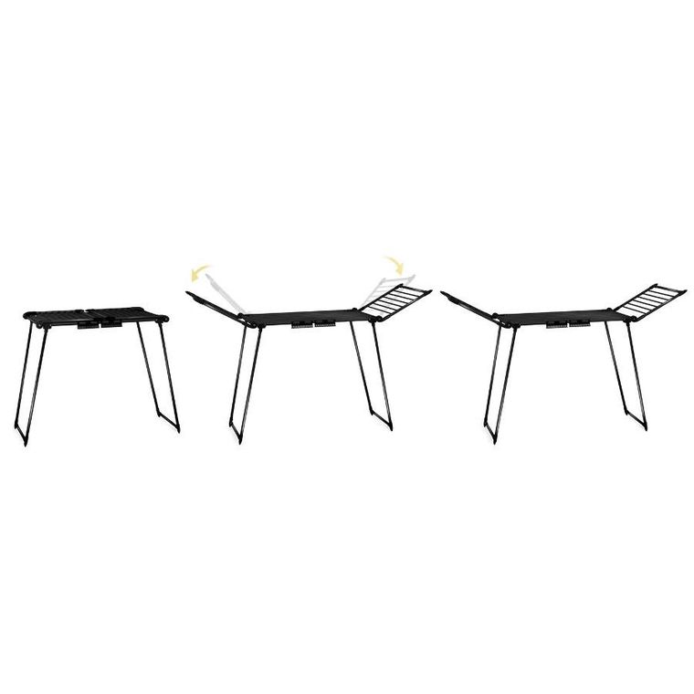 Massido, Debora, suszarka na pranie, rozkładana, czarna