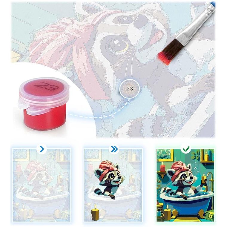 Massido, malowanie po numerach, Szop, 40-50 cm