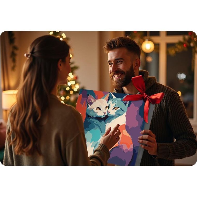 Massido, obraz do malowania po numerach, Koty, 40-50 cm