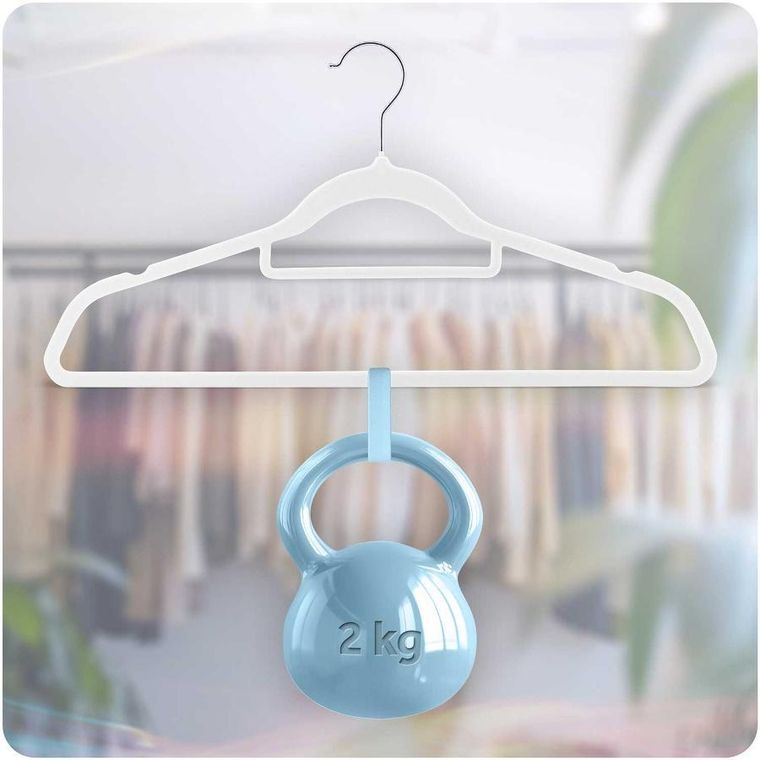 Massido, Welurowe wieszaki na ubrania, 20 szt., MS-859