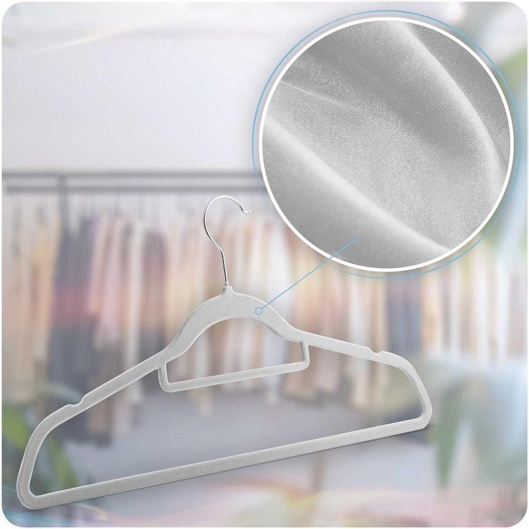 Massido, Welurowe wieszaki na ubrania, 20 szt., MS-859