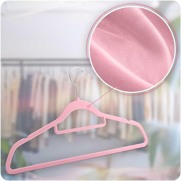 Massido, Welurowe wieszaki na ubrania, 20 szt., MS-859