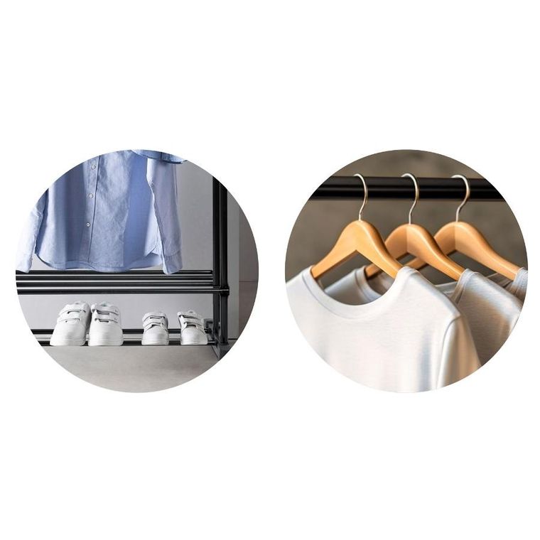 Massido, wieszak na ubrania, czarny