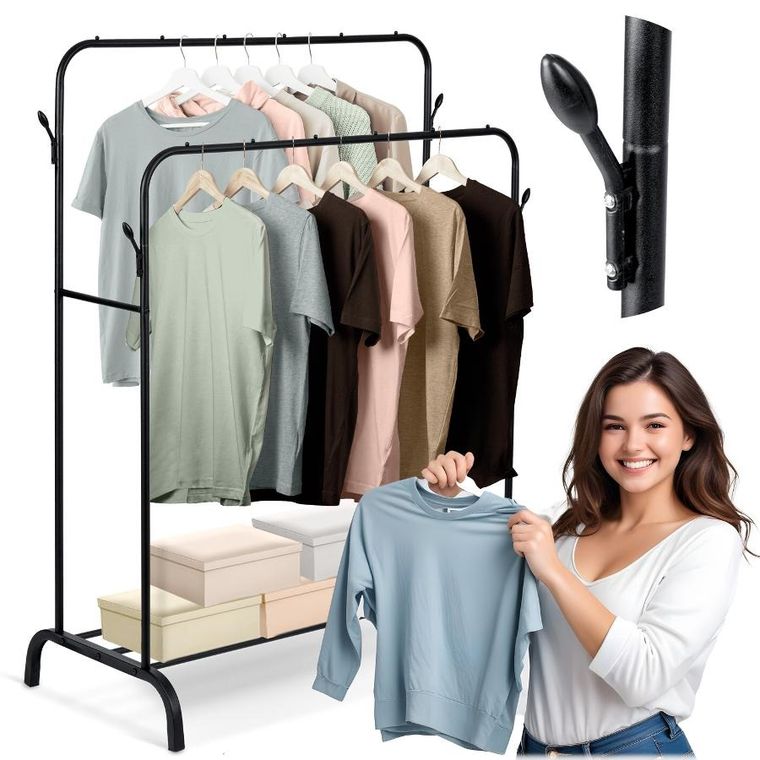 Massido, wieszak stojący, czarny