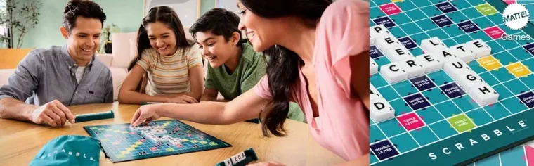 Mattel, Scrabble Klasyczne + Drużynowe, gra towarzyska 2w1