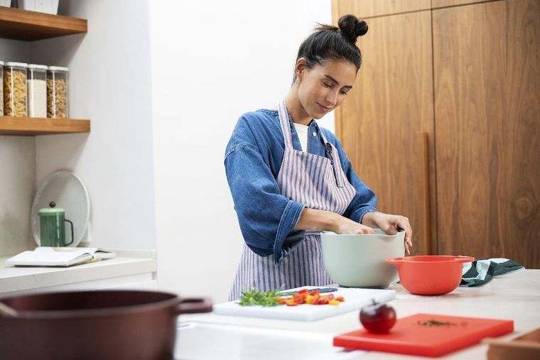 Mepal, Chef It, miska do miksowania z pokrywą odporną na rozchlapywanie, Navy, 3000 ml