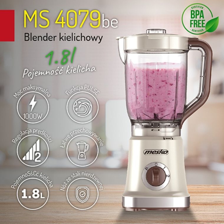 Mesko, blender kielichowy, MS 4079be