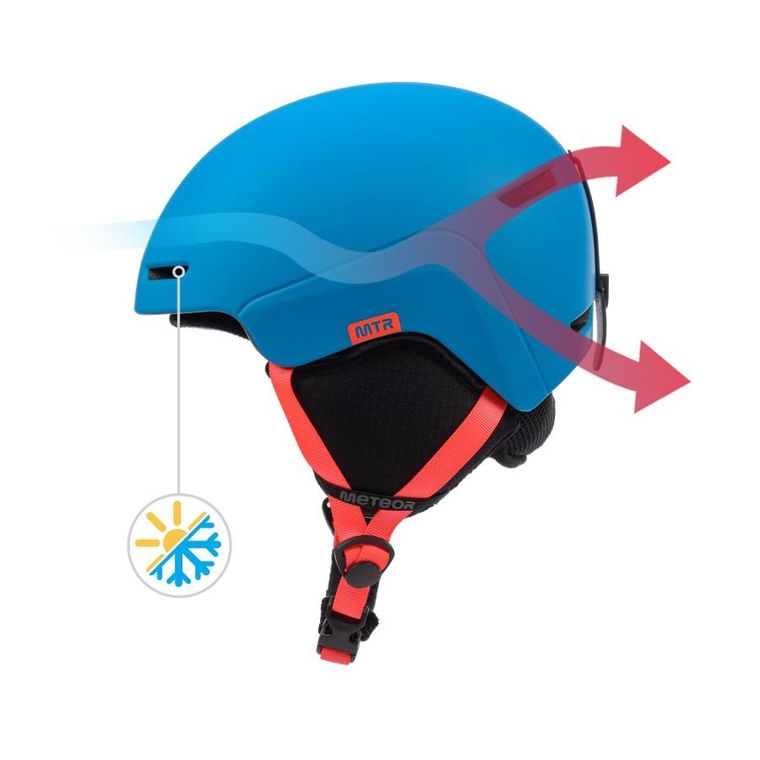 Meteor, Avalo, kask narciarski, niebieski, rozmiar S, 53-55 cm