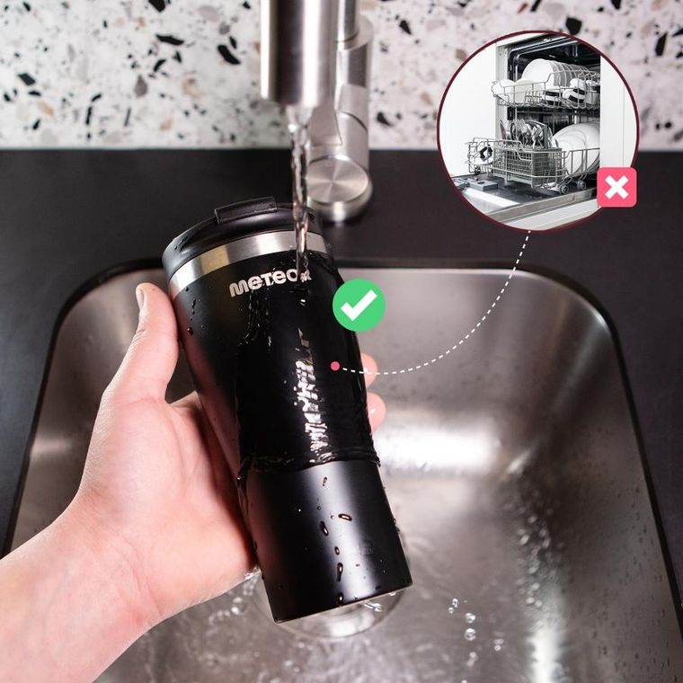 Meteor, kubek termiczny, czarny, 480 ml