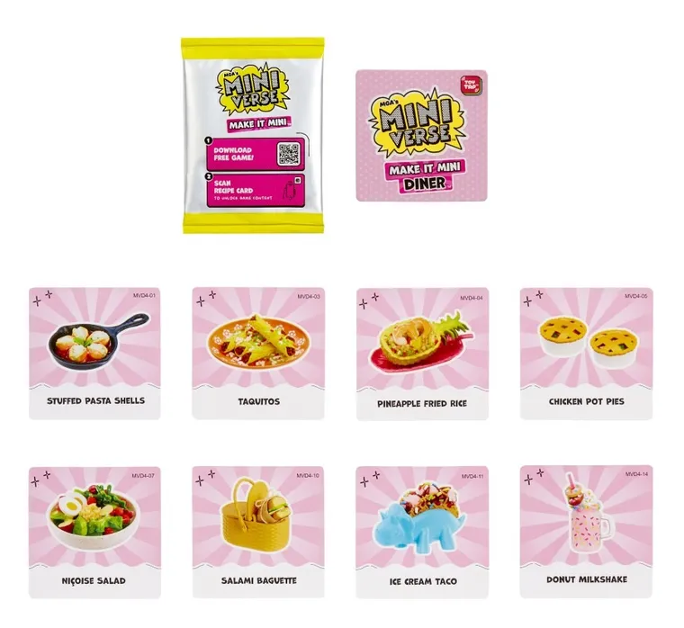 MGA's Miniverse, Make It Mini, Foods: Diner, kula niespodzianka, mini jedzenie