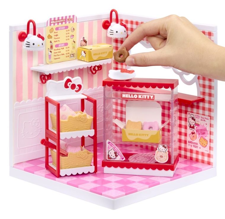 MGA's Miniverse, Make It Mini, Hello Kitty, Sanrio Playset, kawiarenka, zestaw z mini akcesoriami