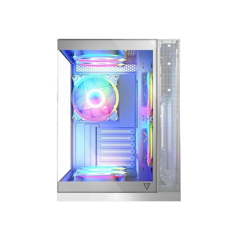 Modecom, Volcano Panorama APEX ARGB 7F MIDI, obudowa komputerowa, biała